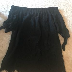 Lulus Lace Black Off the should top